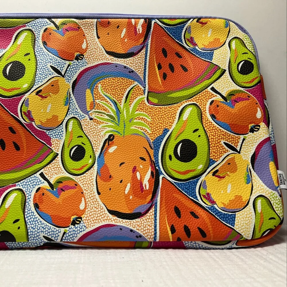 NWT 15” Tech Sleeve - Laptop/Tablet/Colorful Fruit Print - Tabitha Brown